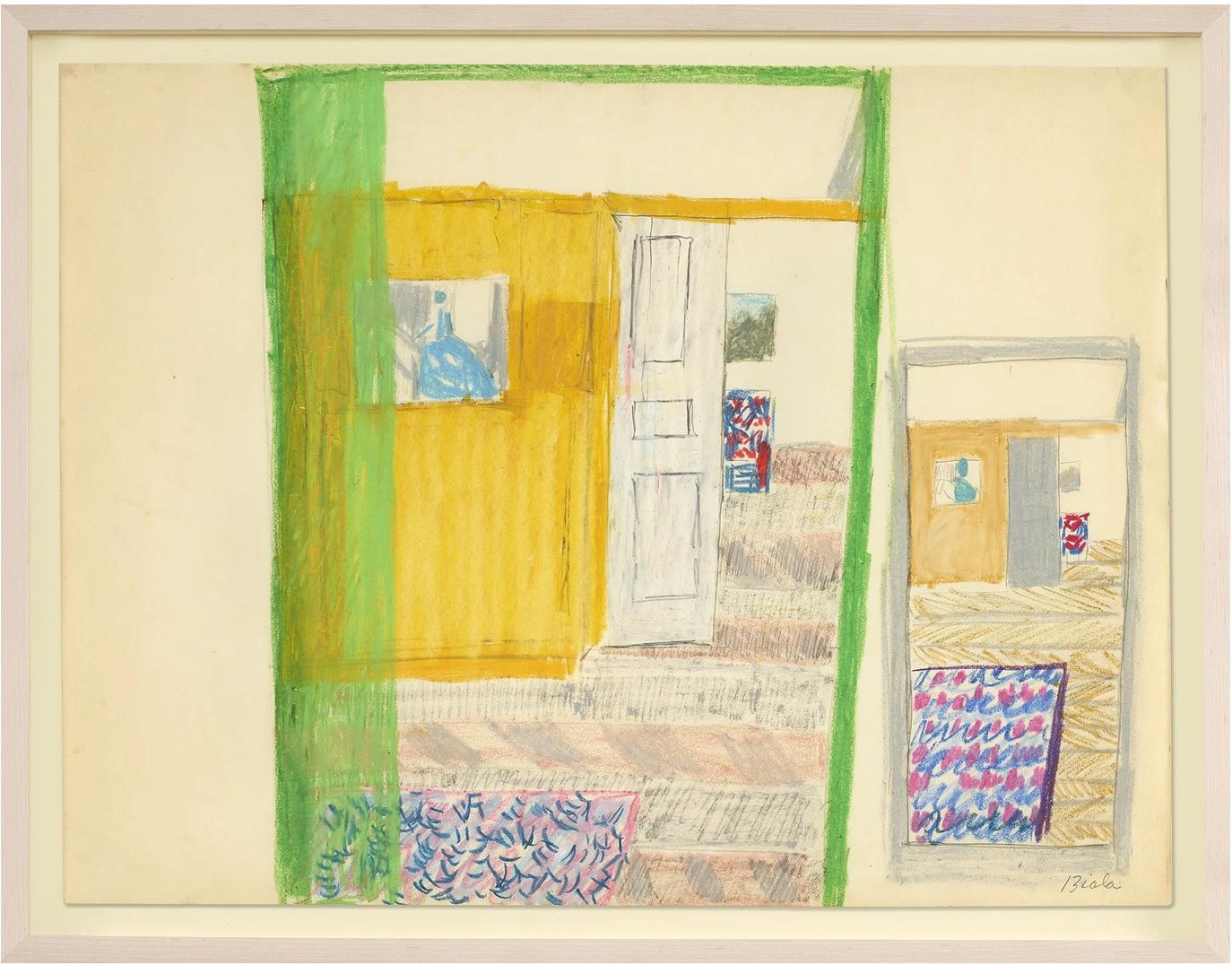 Untitled (Double interior yellow room) - Biala 