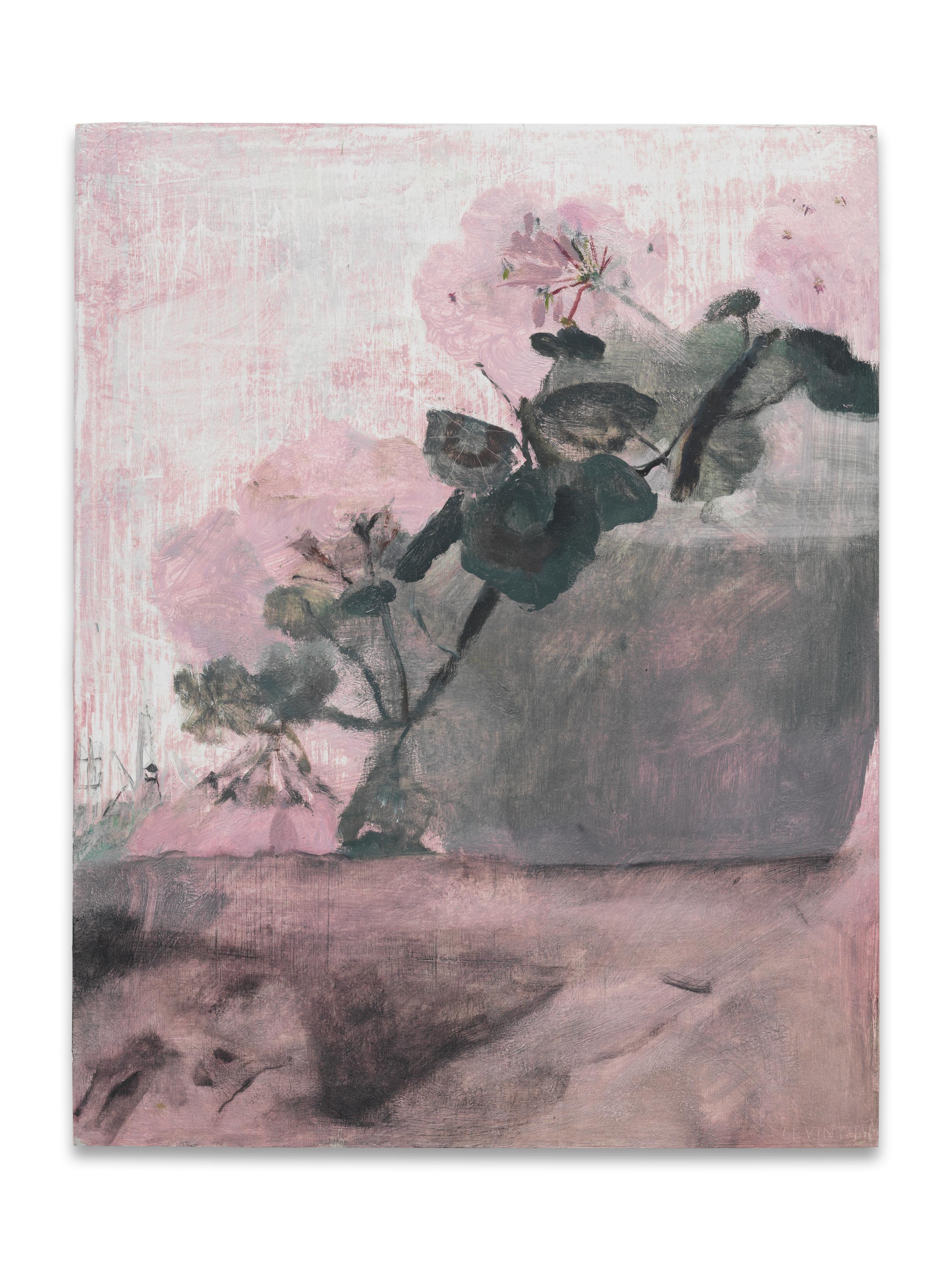 Self-Portrait Under Geraniums - Aubrey Levinthal 