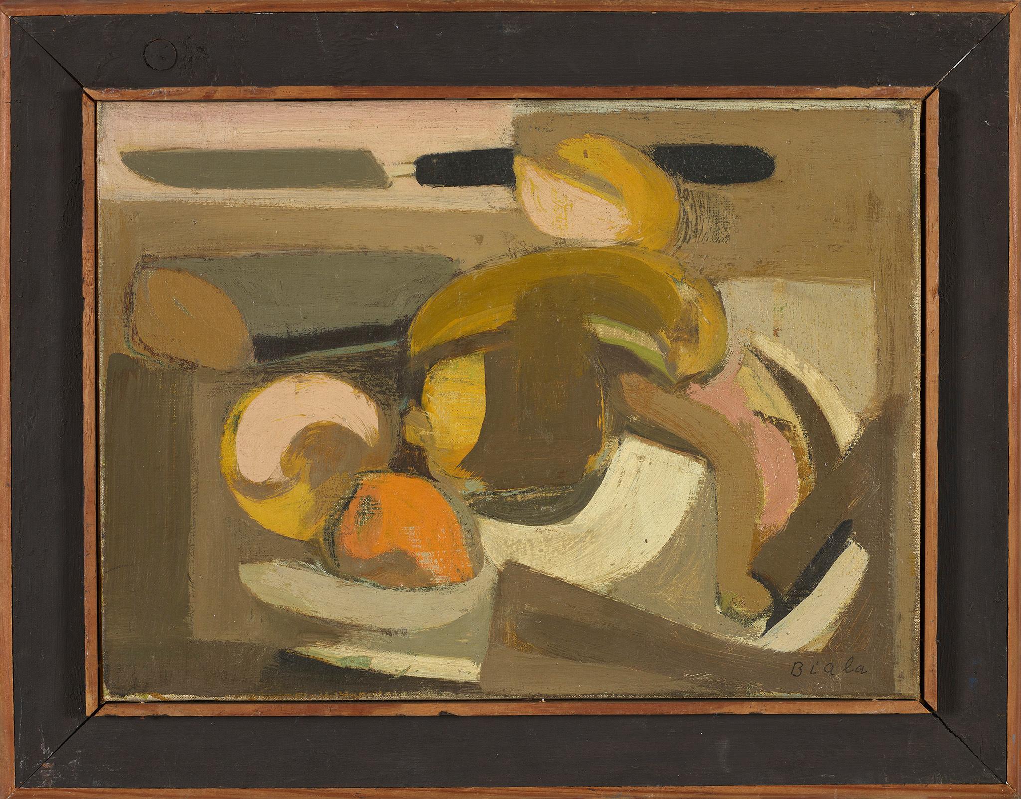 Nature morte aux fruits et couteau - Biala 